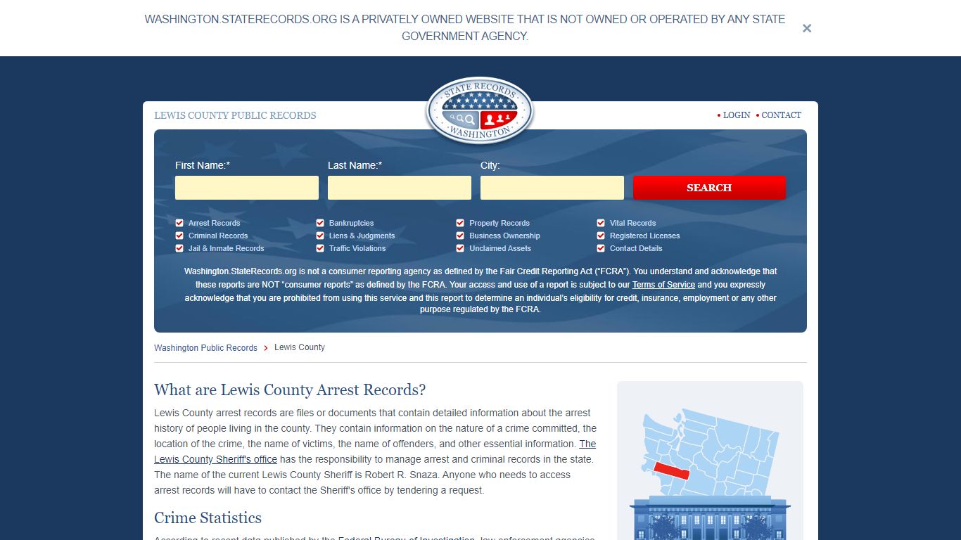 Lewis County Arrest, Court, and Public Records | StateRecords.org